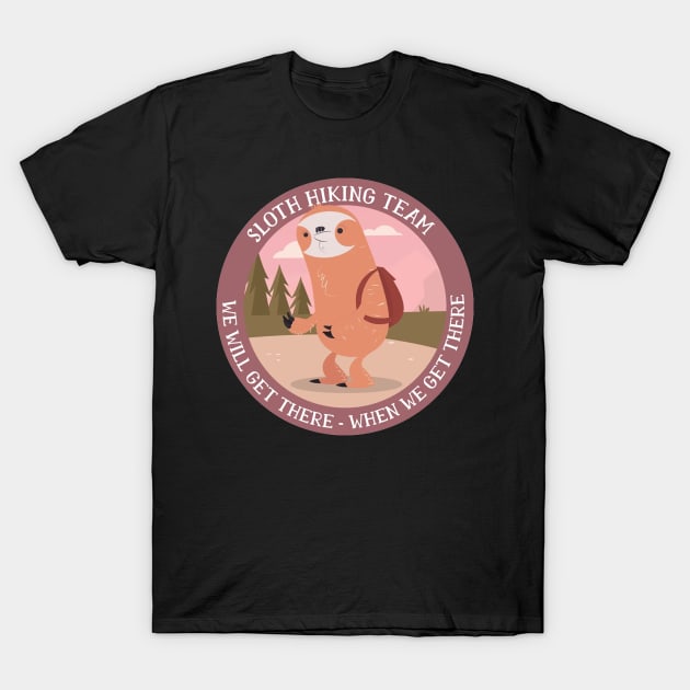 Sloth Hiking Team T-Shirt by freemana